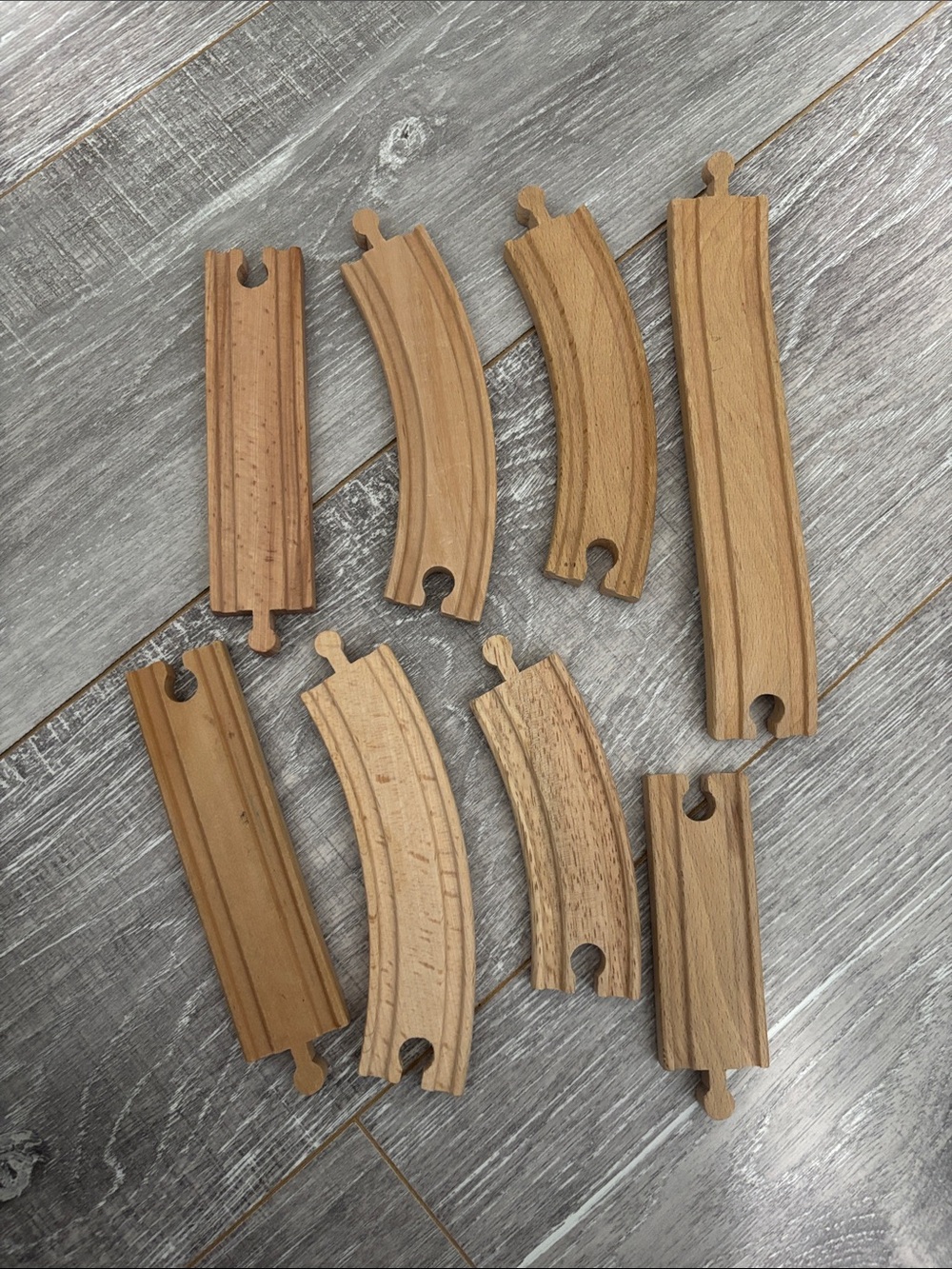 Wooden Track - Set #1 - 8 Pieces